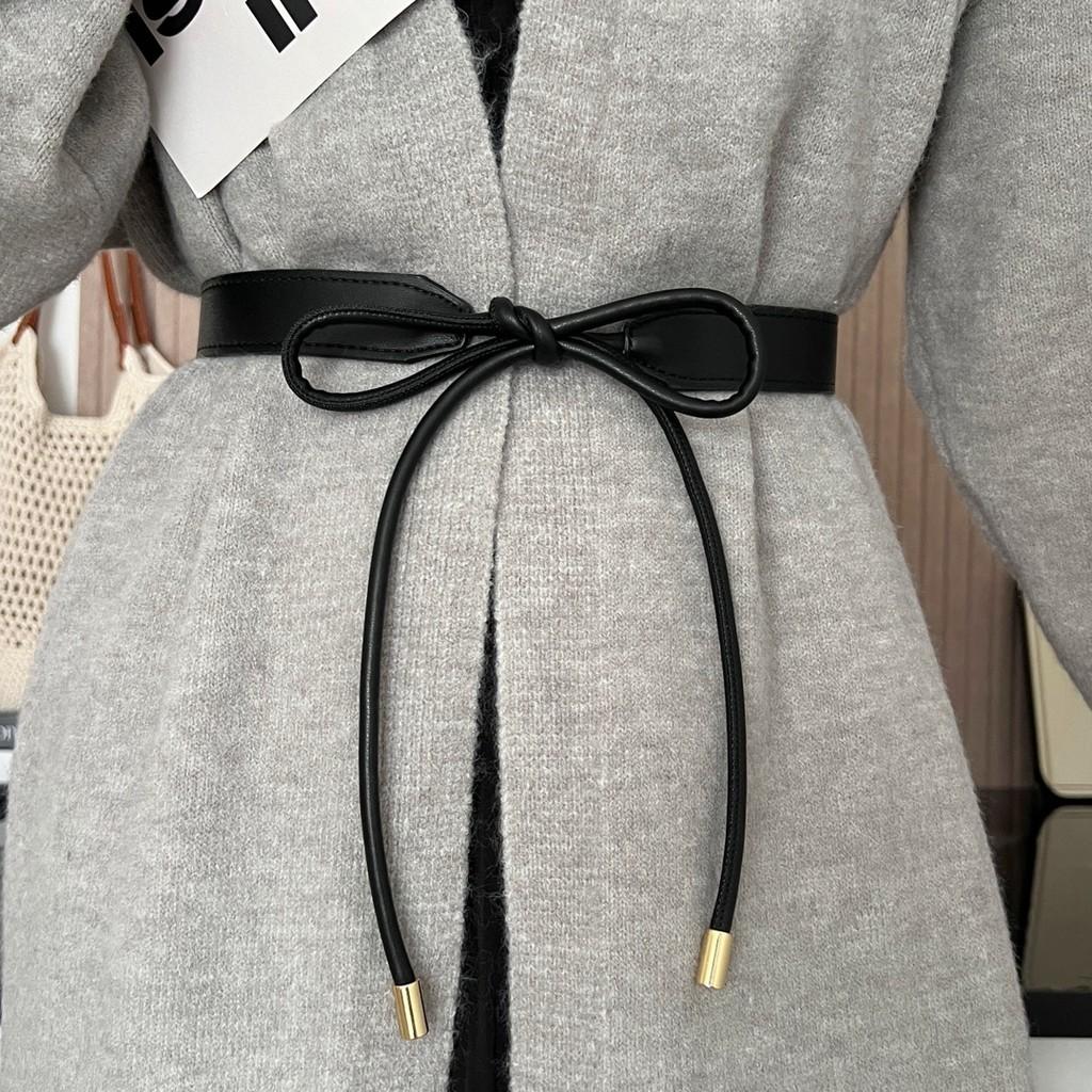 Stylish Women's Knotted Waist Belt In Chic Black Brown Khaki And Coffee Colors