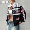 Jaquetas e Casacos Femininos Vintage Casuais Outono Inverno Manga Longa DICFY