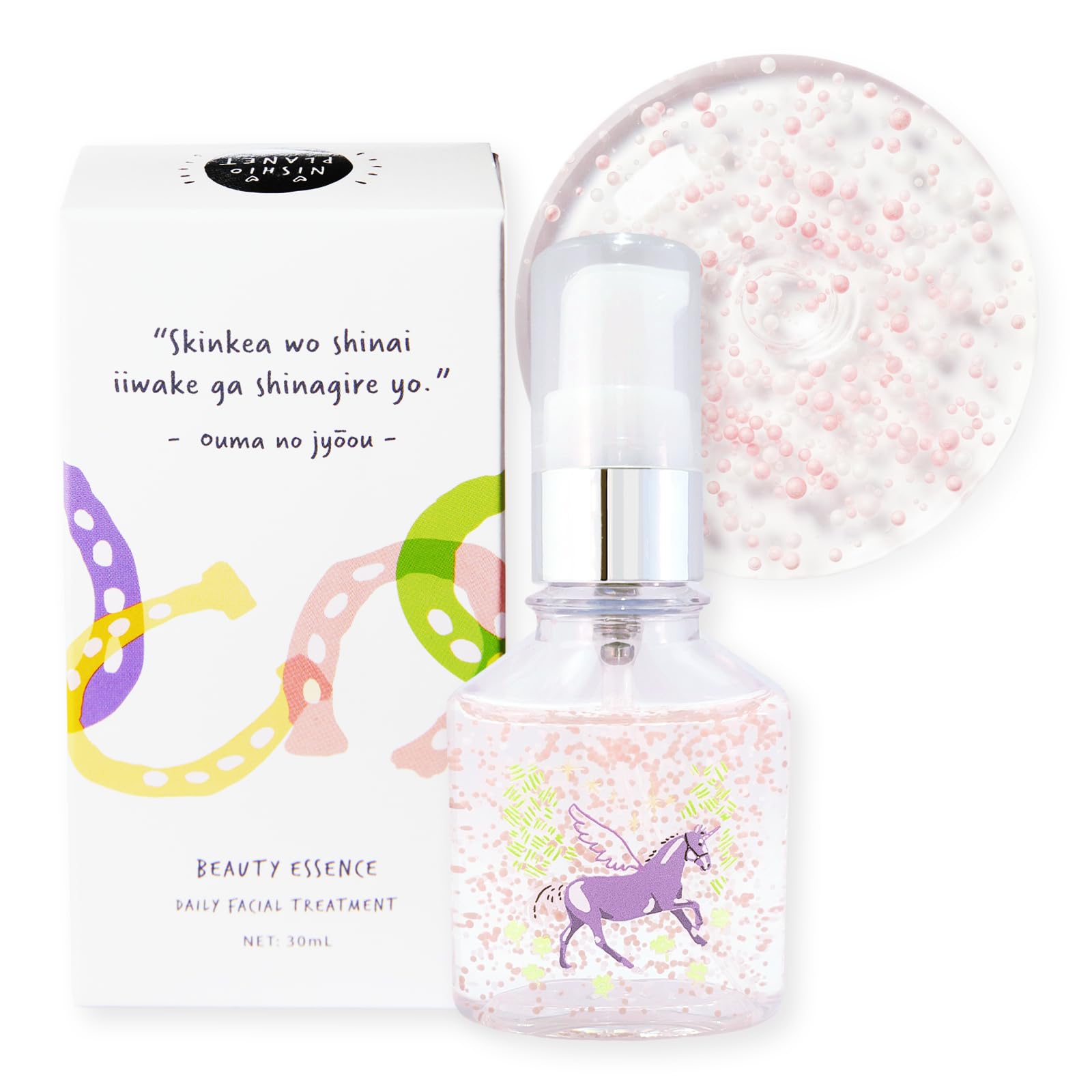 Horse Placenta Moisturizing Serum (All-in-One) Contains 3 types of collagen, 4 types of hyaluronic acid, elastin, 3 types of ceramides, and 4 types