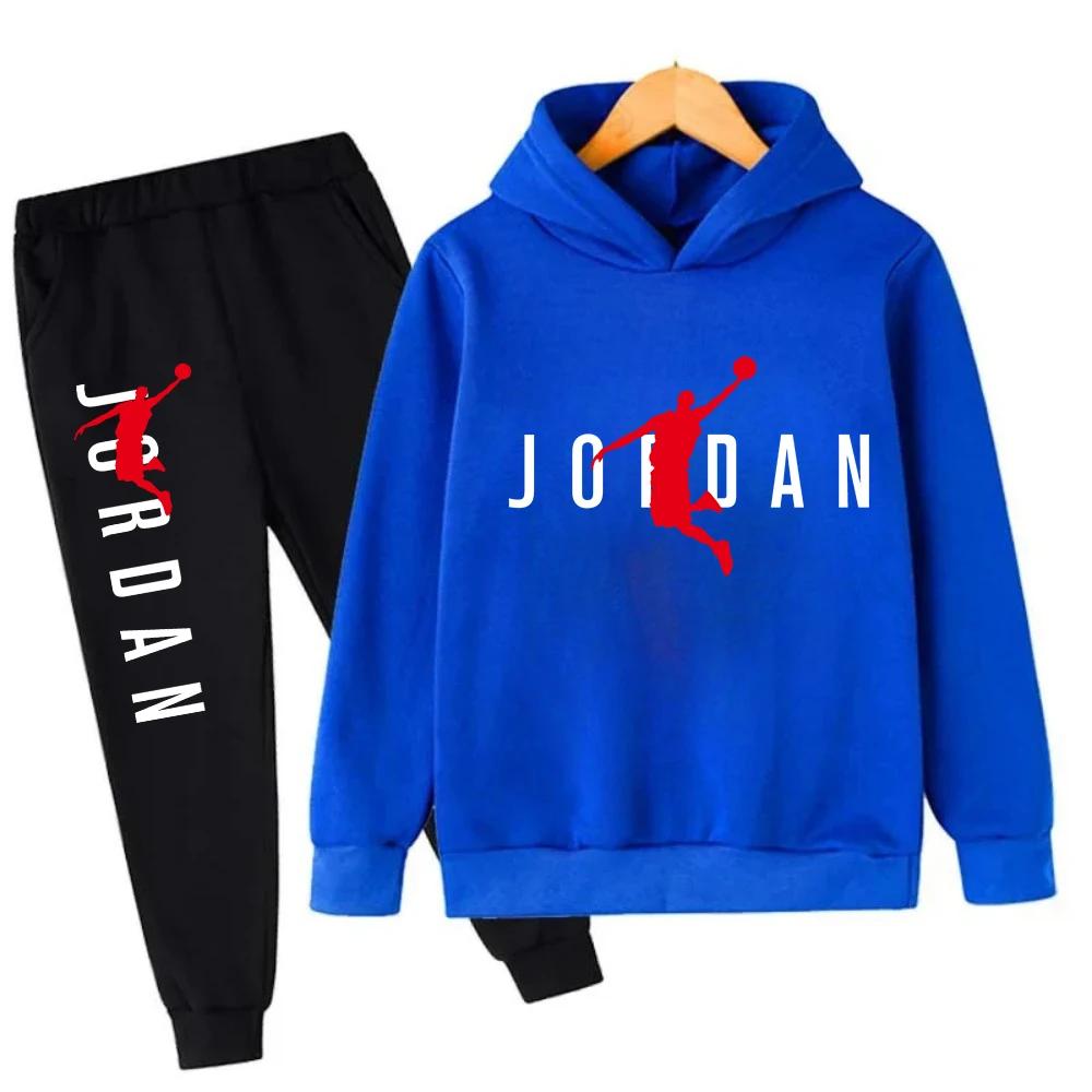 TZWYAutumn Warm Slam Dunk Master Pattern Printed Children Set Hoodie+Pant Suit 2pcs Set Kids Boy Girl Fashion Clothing Tracksuits