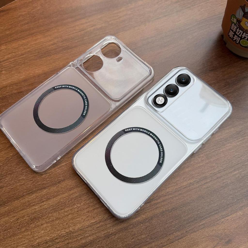 Case for OPPO A5i Pro 4G/5G Wireless Charging Magnetic Ring Casing Anti-Fingerprint Matte Cover