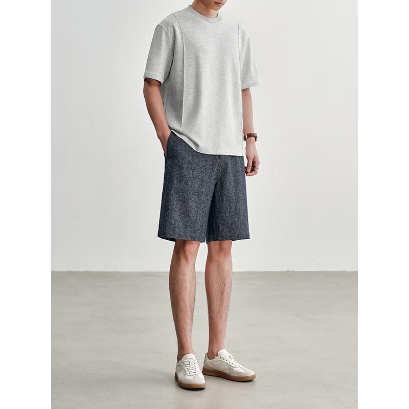 HAUT TON Men's 3D Split Line Short Sleeve T-Shirt