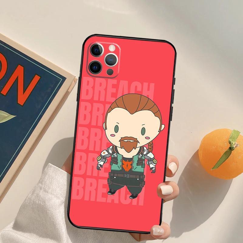 Apple iPhone16 Mobile Phone Case, Cute Cartoon Chibi Valorant Mobile Phone Case, Sent On Behalf of the Picture.