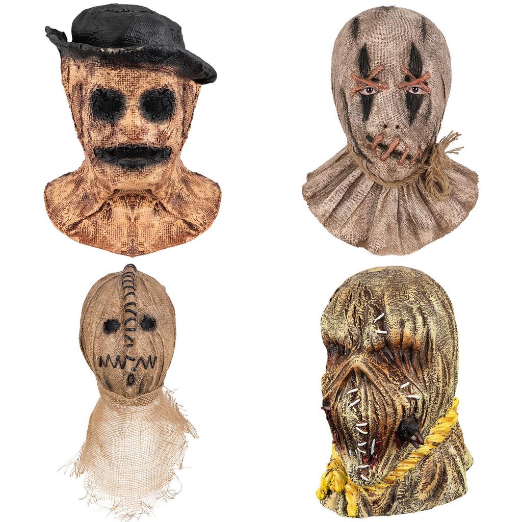 Halloween Scarecrow Latex Mask For Party Cosplay