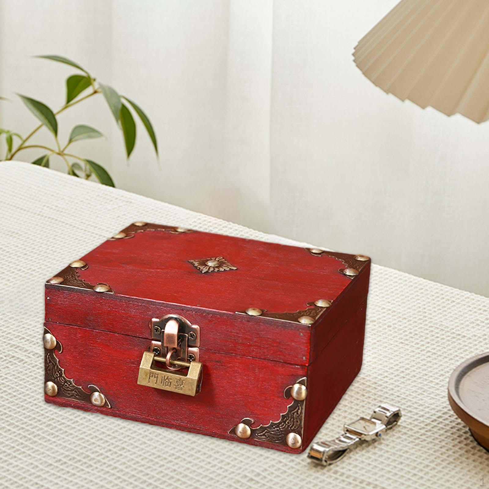 Деревянный декоративный ящик для хранения Деревянный сундук для фотографий ящик с крышкой 1158₽