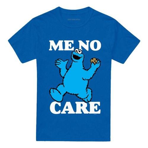 Sesame Street Unisex Adult Me No Care Cookie Monster T-Shirt