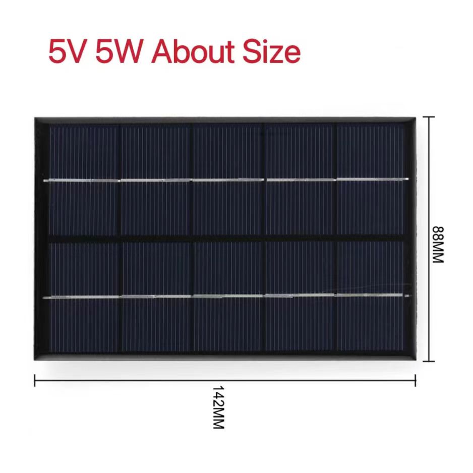 5V 5W/10W Portable Solar Panel Fast Charger Panel DIY Travelling Solar Panel Suitable for hiking, camping, etc.