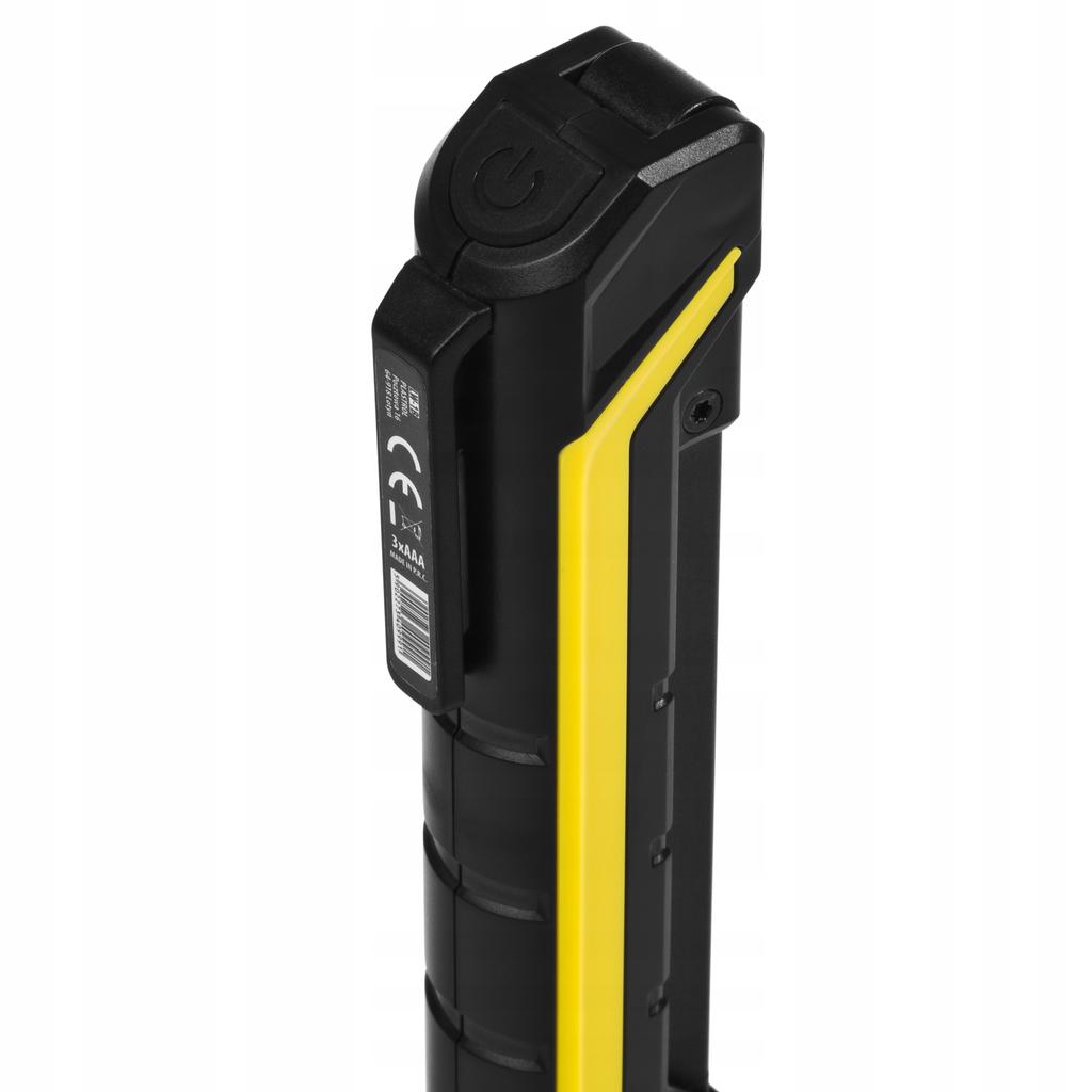 Battery-powered LED Workshop Flashlight with Hook 3*Aaa 2W