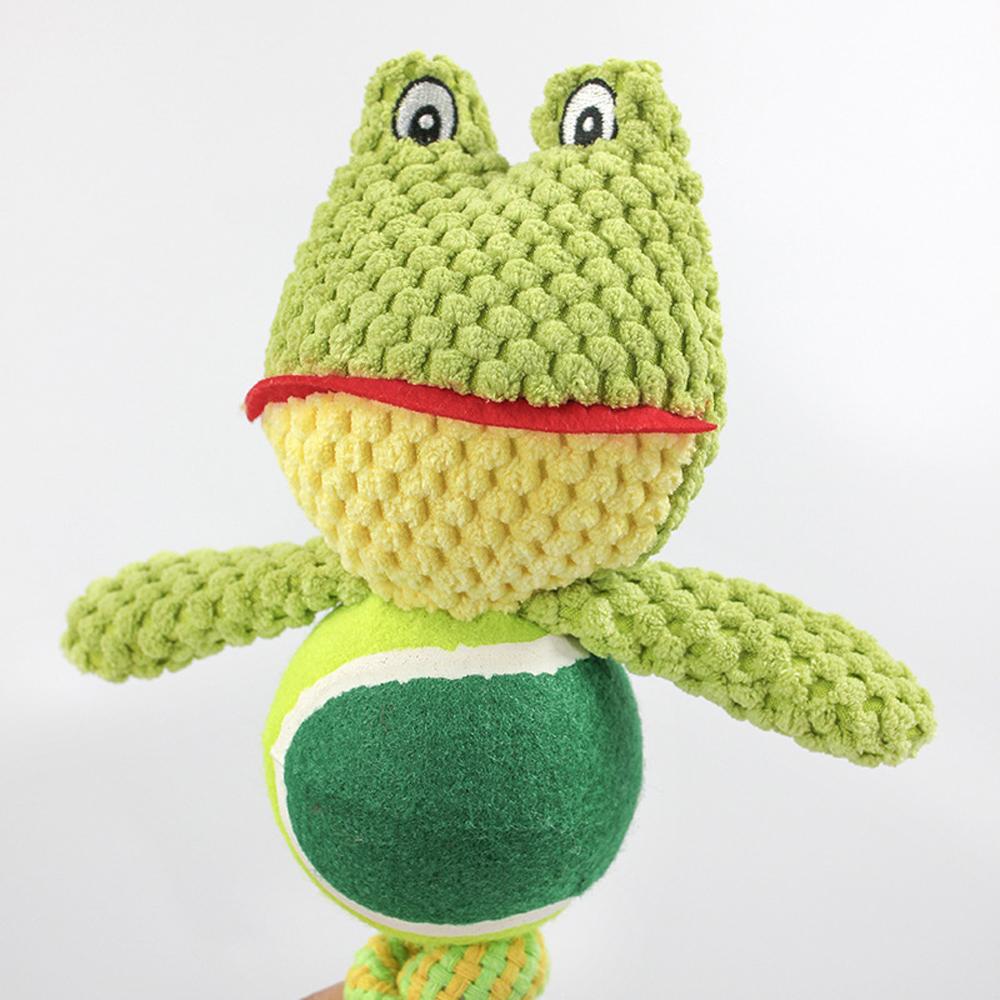 Plush Pig Frog Pet Squeaky Toys for Small Dogs Puppy Rope Ball Chew Toy Squeak Pets Accessories Supplies