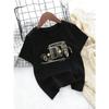 European Sizes Vintage Cartoon Car Print Kids' T-Shirt for Boys and Girls, Summer Short Sleeve Crew Neck Casual Top, Children's Clothing