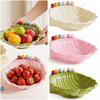 Multicolor Fruit Serving Plate Shell Shape Snack Plate Fruit Bowl with Forks Snack Serving