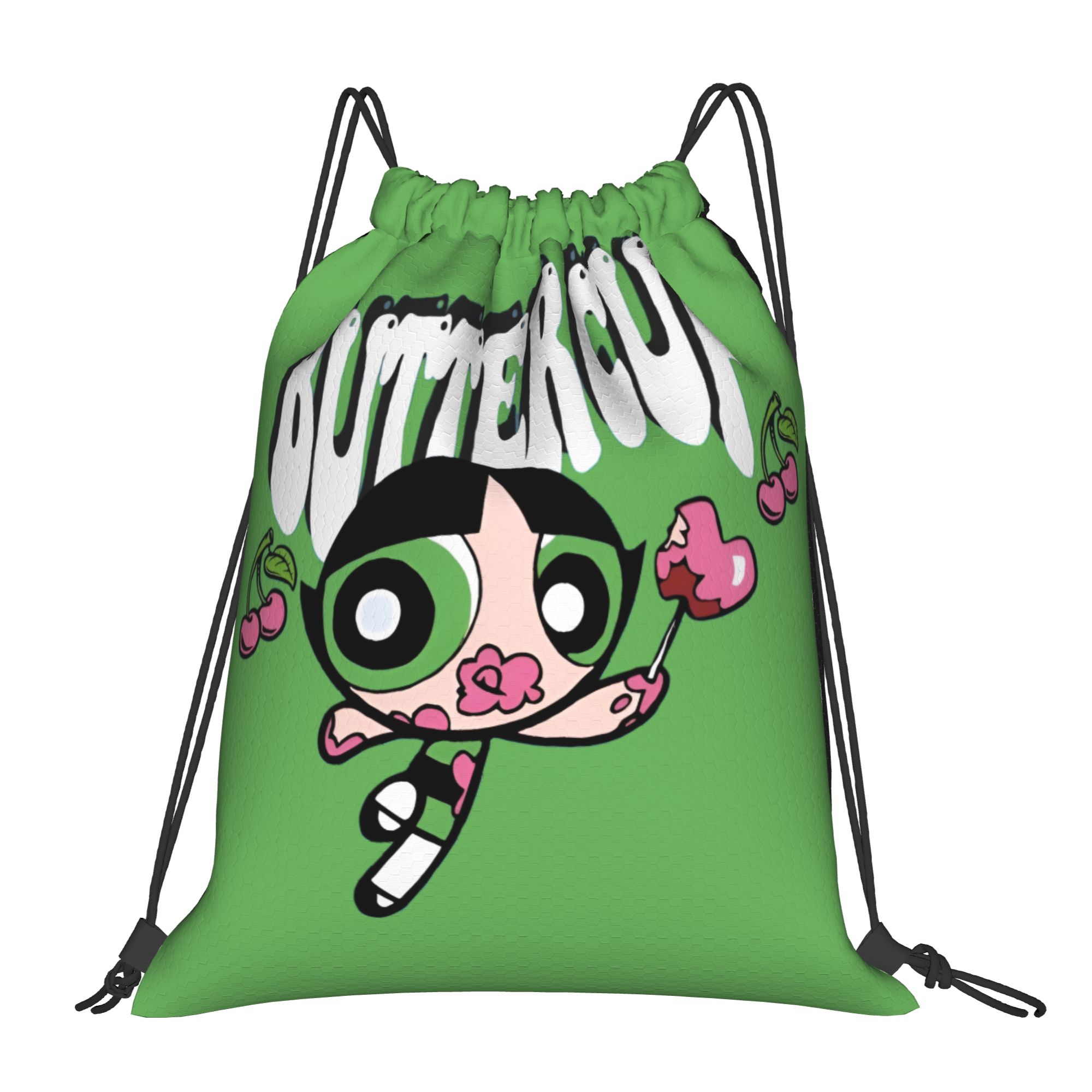 Sacs à cordon personnalisés Poweres Anime Puffes Sacs à cordon Femmes Hommes Léger Fleur de Renoncule Lapin Sport Gymnastique Rangement Sac à dos One Size