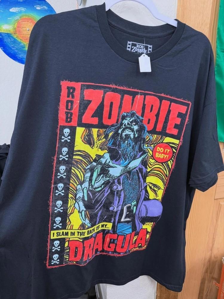 

90S Unisex Rob Zombie Band Rap Tour Basic Style t shirt Heavy Cotton Unisex T-Shirt XL