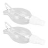 2 Pcs 50ml Travel Keychain Bottles Portable Plastic Clear Leakproof Refillable Empty Squeeze Container for Hand