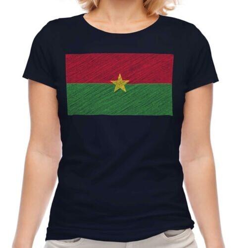 

Burkina Faso Scribble Flag Women s T-Shirt Gift Burkinabe Burkinabe 4XL