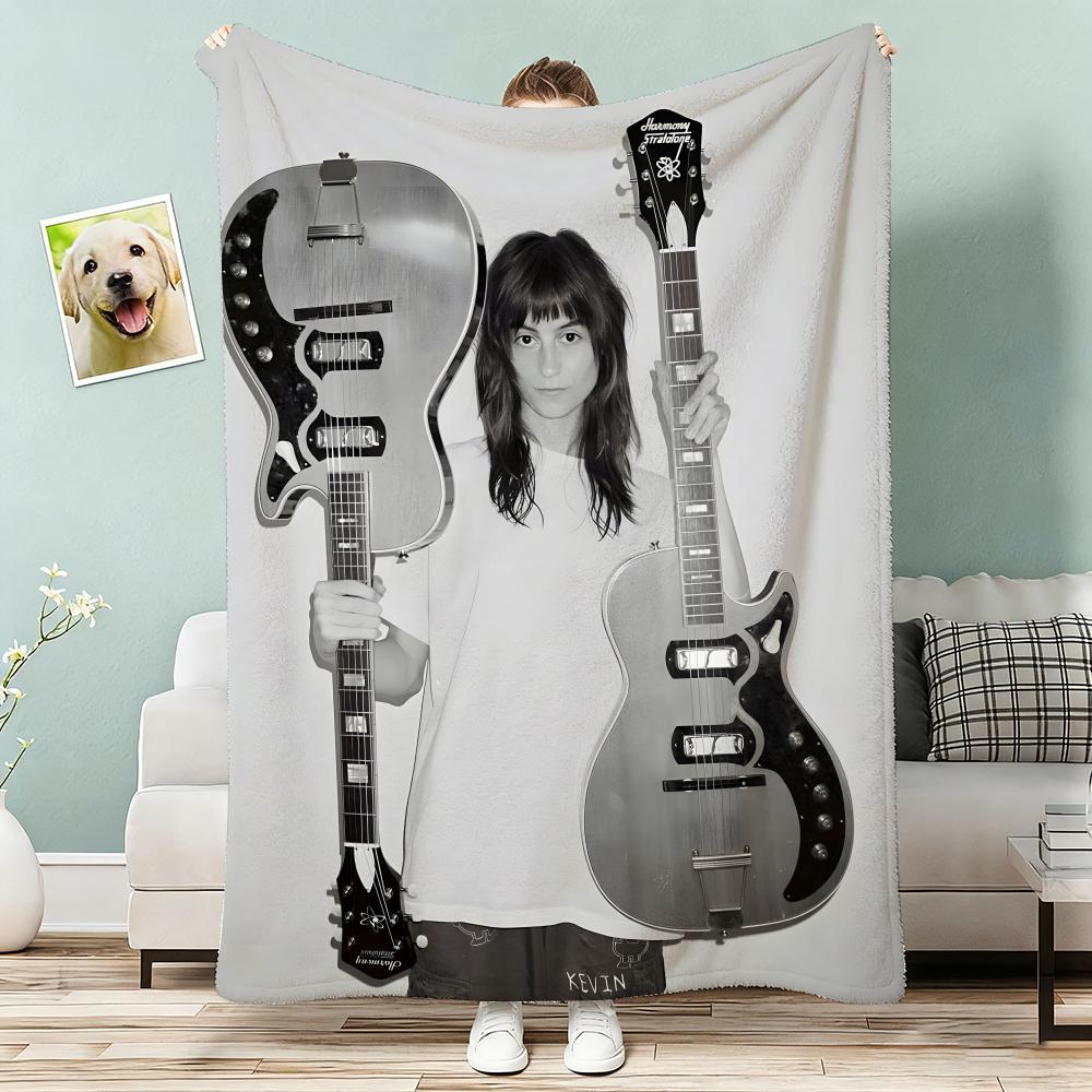 Singer F-Faye W-Webster Throw Lightweight 240g Flannel Blanket Soft Skin-friendly for Summer Cooling 75x90cm