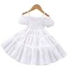 Mädchen Träger Plissee Kleid Kind Sommer Knospe Ärmel Casual Nähte Kuchen Prinzessin Kleider Kinder Baby Kleidung für 2 bis 8 Jahre alt
