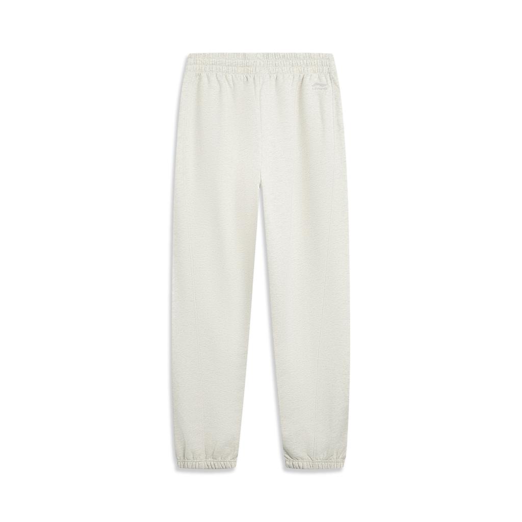 Li Ning Sports Lifestyle Series Loose Logo Embroidered Comfortable Casual Versatile Knitted Sports Pants Women bottoms AKLVA06-5