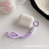 New Apple earphone cover soft silicone with hand rope AirPods earphone case silicone portable hand rope skin soft case