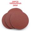 Versatile Sandpaper Disk for Round Polishing 20pcs 4in 100mm 402000Grit