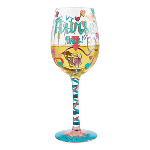 Enesco Lolita Wine Glass NURSE THIS 6006294