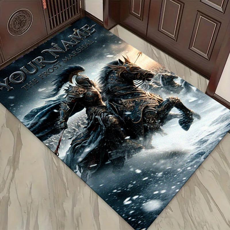 Name Custom Epic knight Carpet Rug for Living Room Bedroom Home Sofa Decoration,Kids play Non-slip Floor Mat