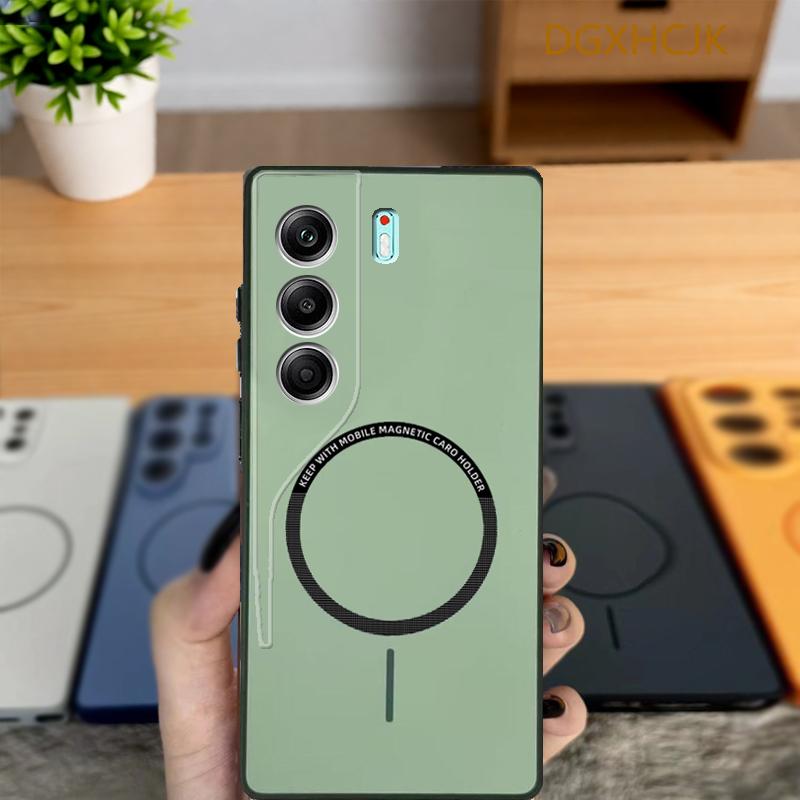 For Tecno Camon 40 Pro 4G Case Tecno Camon40 Pro 5G Phone Case Camon 40 Cover Shookproof Color Magnetic Hard Silicone Back Cover