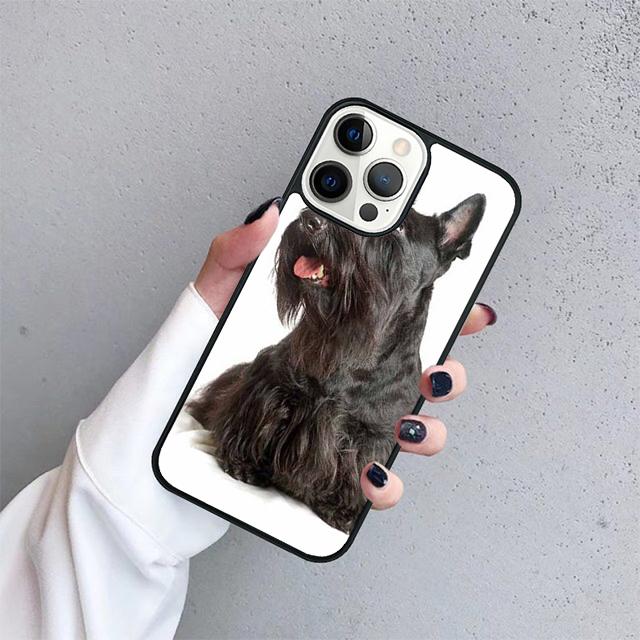 

Черный Шотландский Терьер Собака Щенок Чехол Для iPhone 17 Air 15 16 14 13 12 Pro Max 11 Pro Max Plus Чехол для Телефона Coque iPhone 13pro max