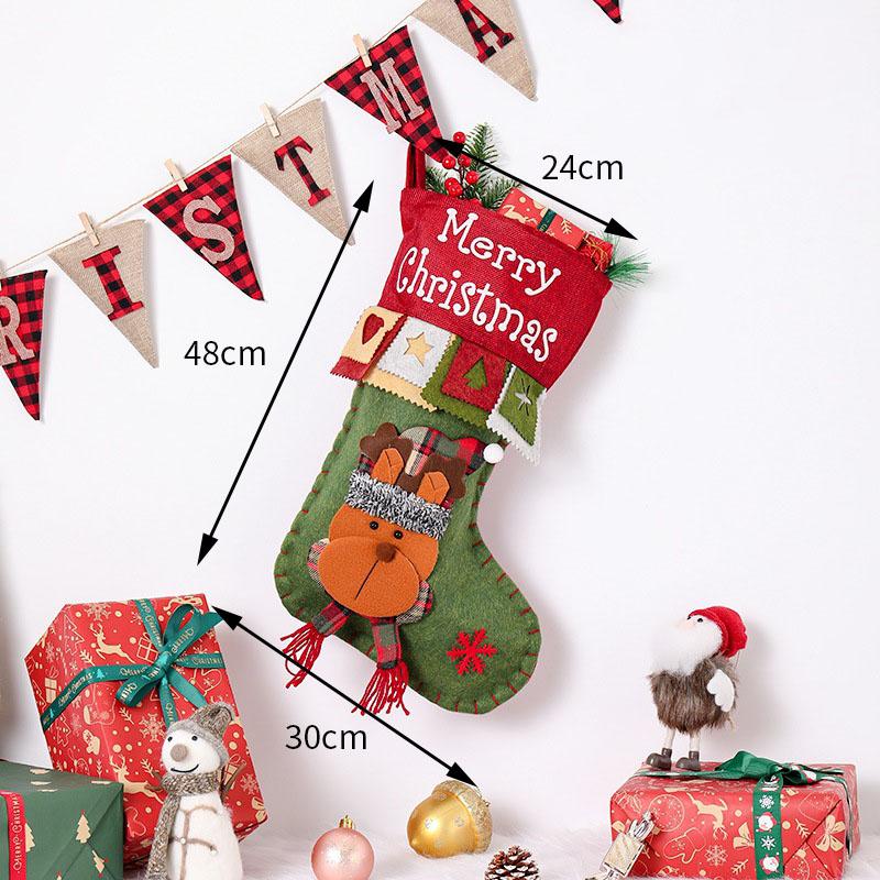 Christmas Decoration Christmas Socks Ornaments Pendant Small Boots Children New Year Candy Bag Gift Fireplace Tree Jewelry