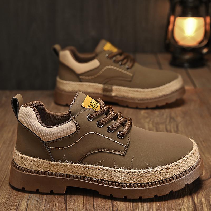 

Новые модные осенние и зимние мужские высокие ботинки martin для студентов, трендовые рабочие туфли на мягкой подошве для мальчиков, кроссовки Martin с защитой труда 44 коричневый