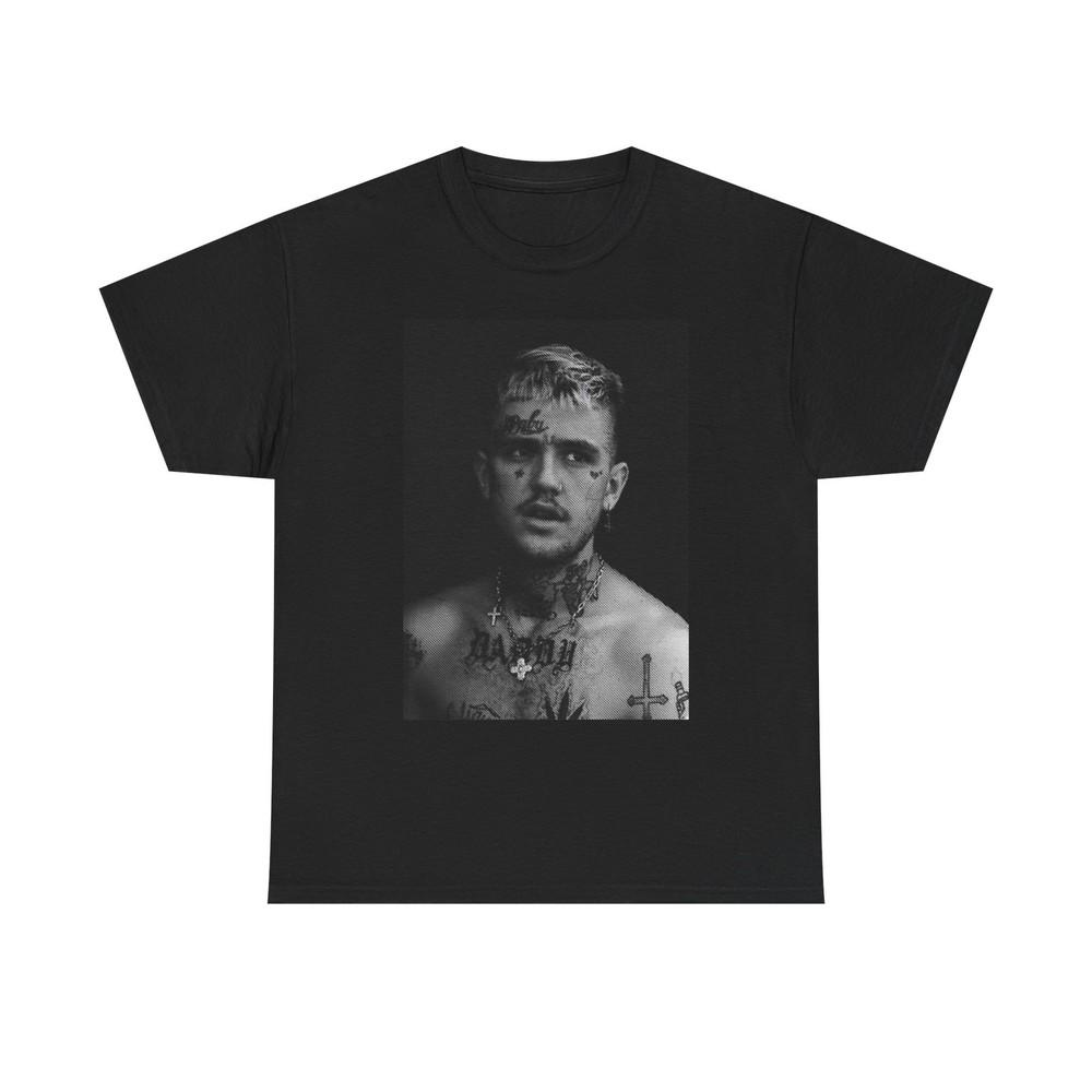 Графическая футболка Lil Peep Ретро-фото Рэп Хип-Хоп Унисекс Плотный Хлопок 4XL