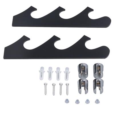 1 Pair Sword Holder Stand Sword Display Rack Wall Mounted Samurai Sword Hanger for HomeBlack