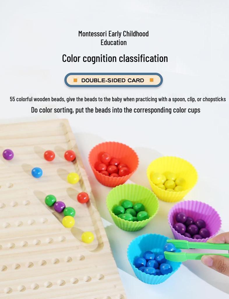 Montessori Beading & Color Sorting Toy for Kids' Concentration & Sensory Development