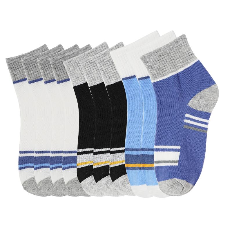 10 párů Pánské středně vysoké bavlněné deodorantové prodyšné letní bavlněné sportovní ponožky Letní chlapecké ponožky
