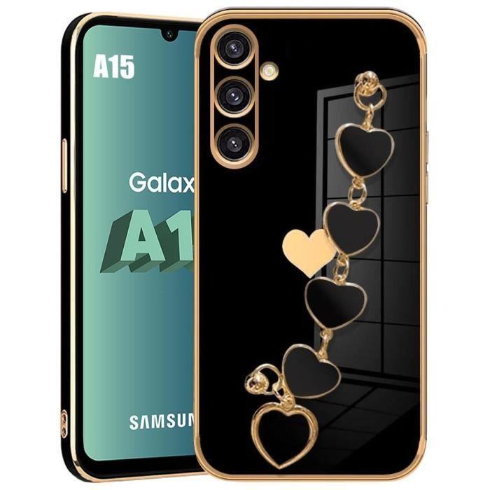 Coque - Samsung - Galaxy A35 5G - Antichoc - Silicone - Motif Amour - Bracelet Cœur