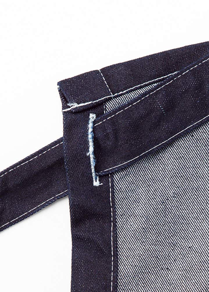 Facemix Lee Schürze für Herren und Café-Arbeit Weiß x Hickory Damen, Uniform, LCK79003, Blau,