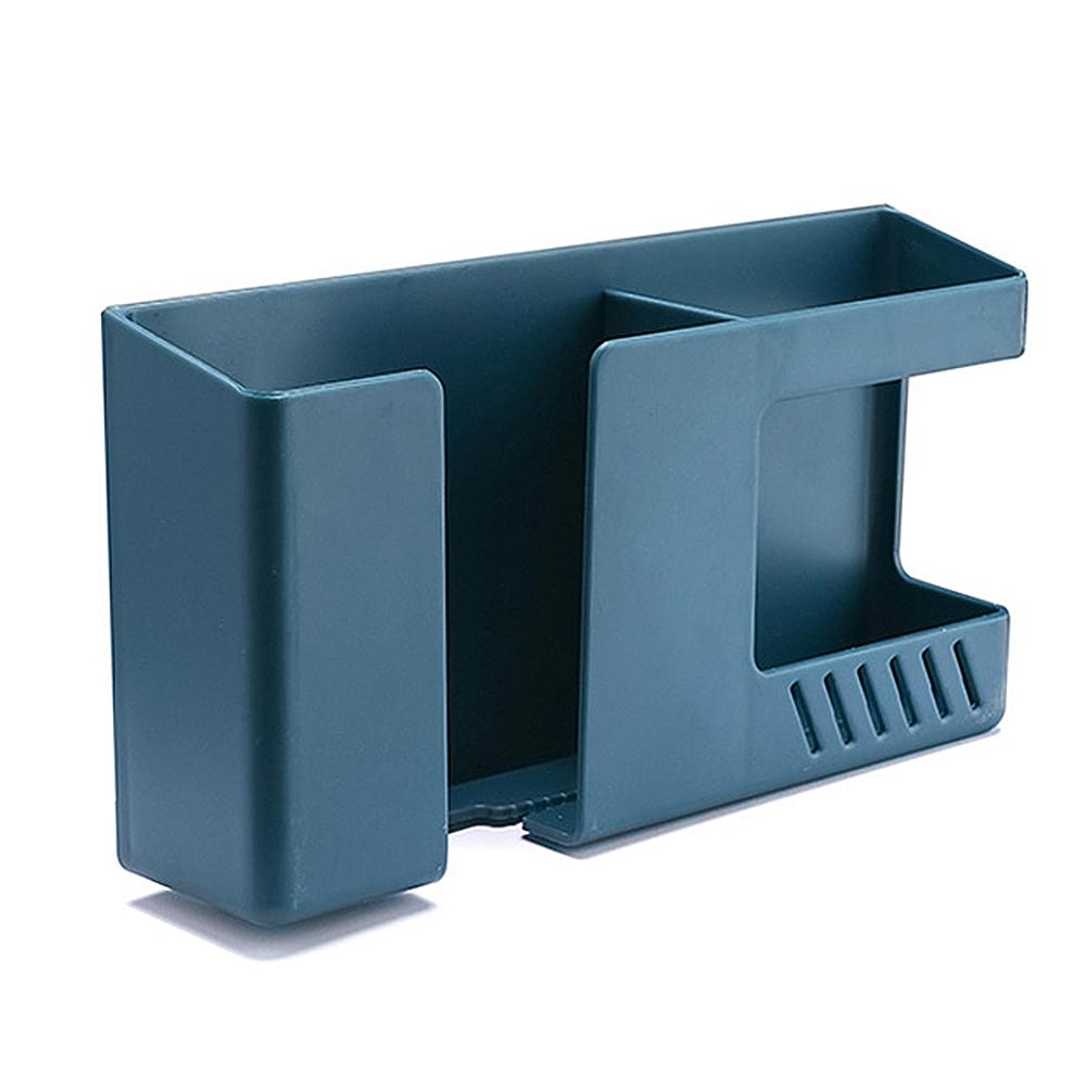 1Pcs Punch-free Mobile Phone Holder Wall Mount Stand Remote Control Organizer Storage Box Charging Bedside Container Rack