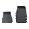 6Pcs 3 Inch Trapezoid Furniture Risers Sofa Leg Pads for Bed Table Cabinet Sofa Feet Black