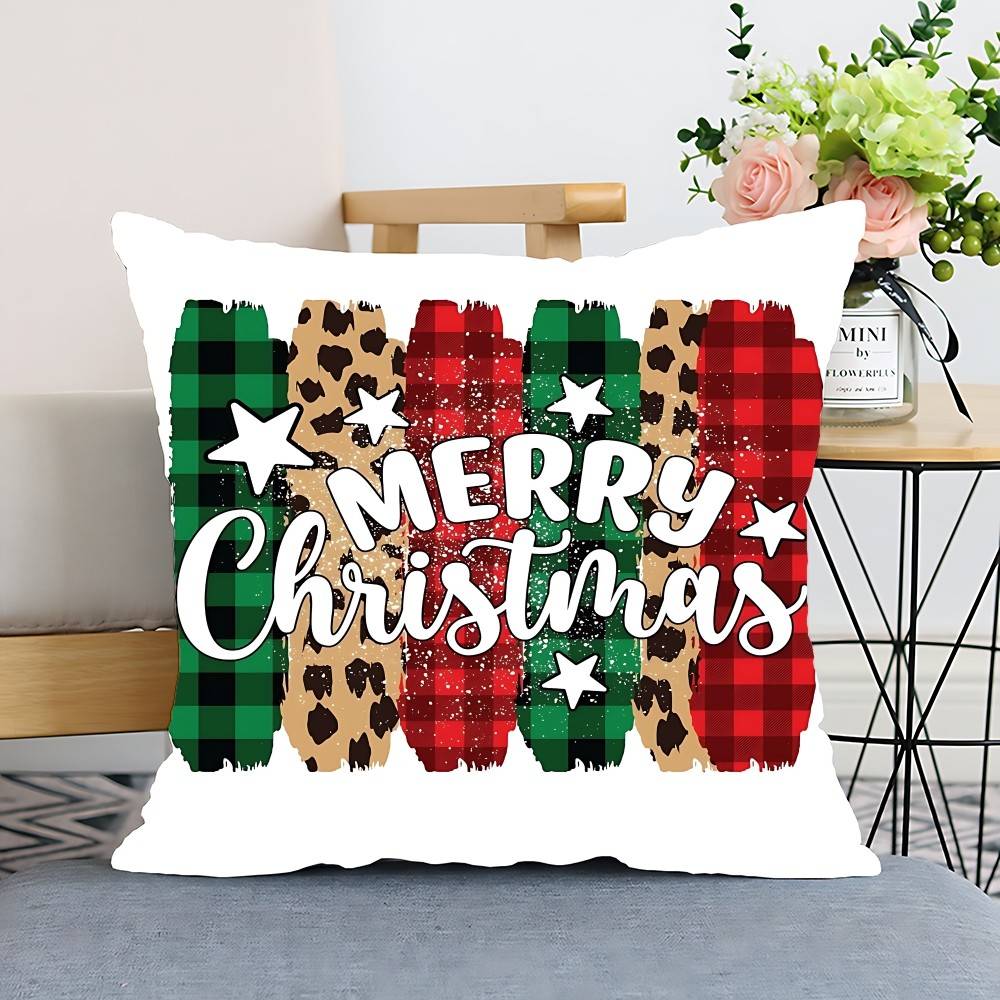 2026 Christmas Pillow Case Throw Pillow Cover Nordic Vintage Style Cushion Covers Home Living Room Sofa Couch Seat Decor