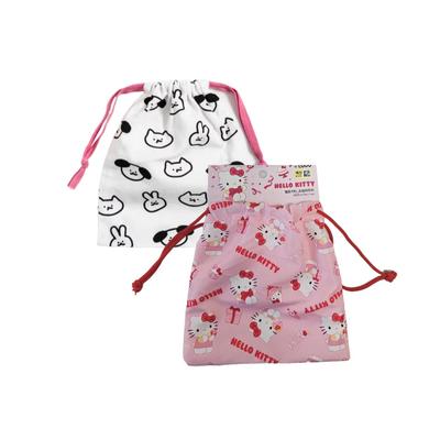 Daiso Korea String Pouch / Hello Kitty, Drawing Patterns