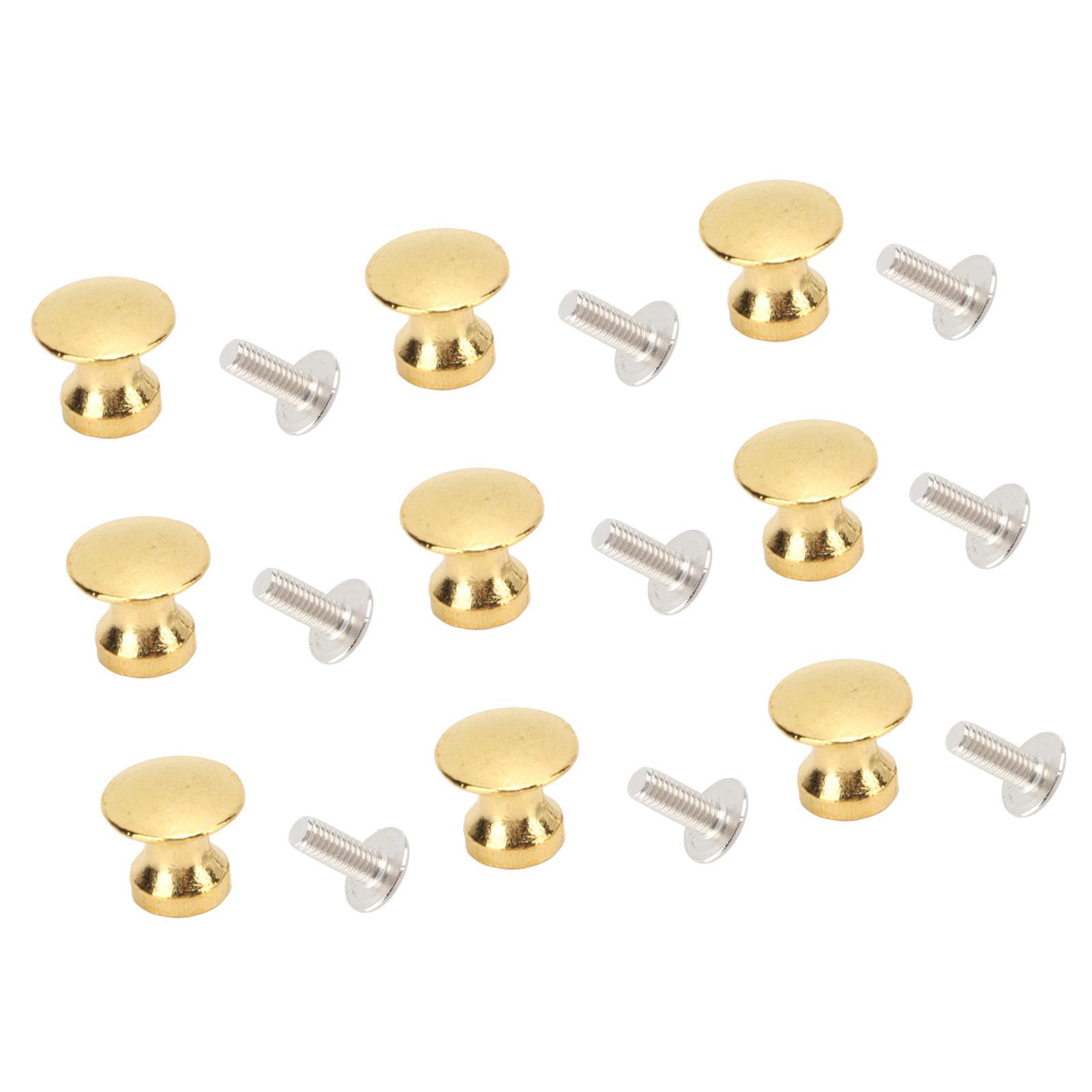 

20 Sets Single Hole Small Handle 12x11MM Zinc Alloy Single Hole Jewelry Box Drawer Round Head Small Handle Gold