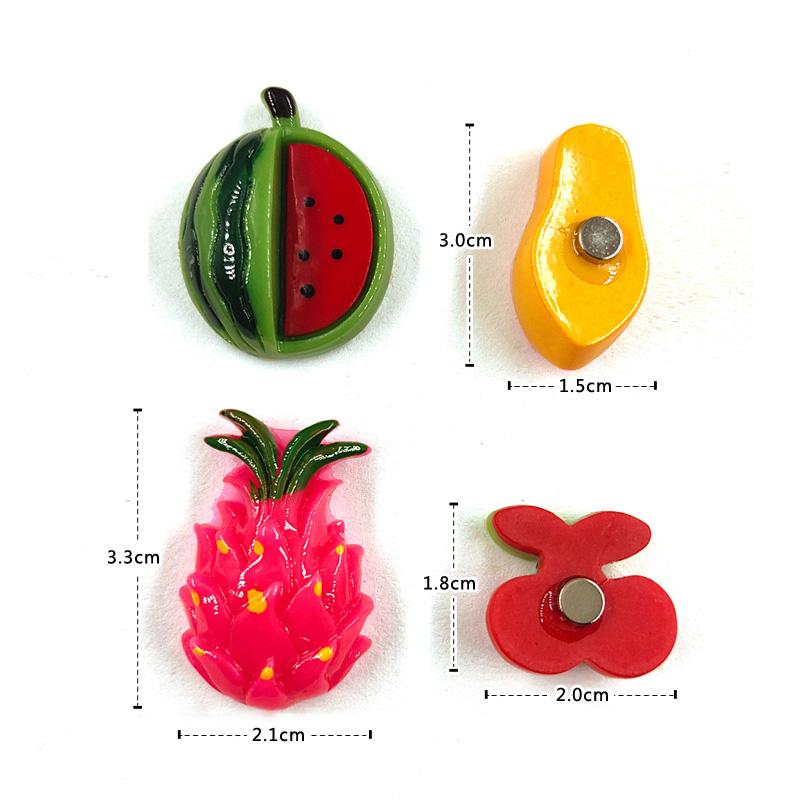 10 Stück Obst Kühlschrankmagnet Durian Avocado Birne Figur Harz Kühlschrank Whiteboard Aufkleber DIY Dekoration Küchenzubehör