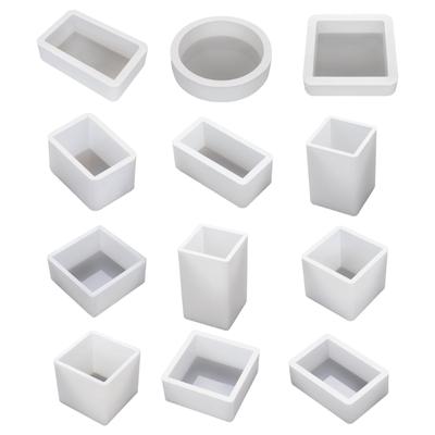 Stampo in Resina Epossidica Fai da Te Stampo in Silicone Cristallo Stampo Forma Geometrica Quadrata Rettangolare Rotonda Decorazioni da Tavolo