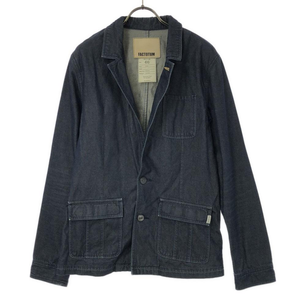 

FACTOTUM сделано в Японии джинсовый приталенный пиджак 46 система темно-синий Мужской Б/У