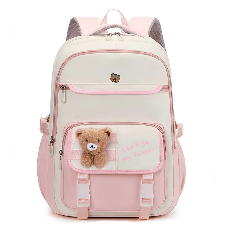 Schoolbag Wholesale New Student Backpack Large Capacity Cute High Value Trendy School Bag Youth College Wind Backpack