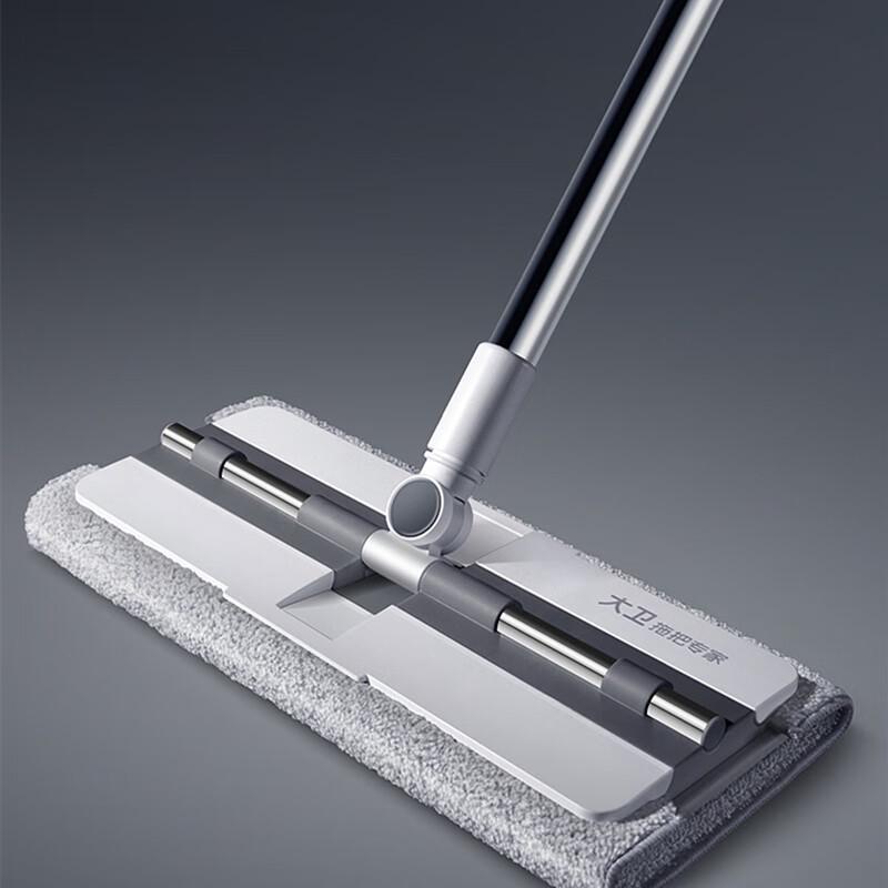 David P8 Flat Mop with Foam Grip and 2 Mop Pads
