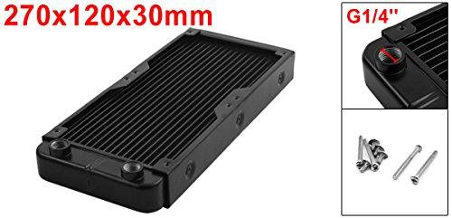 Uxcell 18-Piece Aluminum Heat Exchanger Radiator for PC, CPU, and Computer Water Cooling Systems, 240mm X 27cm Long