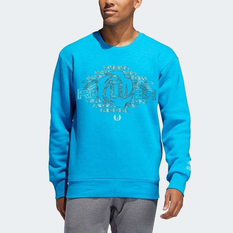 adidas STAR WARS Sweatshirts Men's Blue Crew Neck Moderate Regular FN3237
