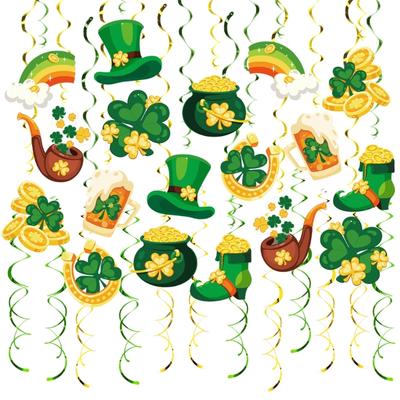 User Friendly Paper PVC Spirals Swirls Ornament for Patrick's Celebration No Tools Needed Versatile Decors