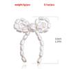 Fashionable Bow Shaped Ear Pendant Vintage Bowknot Earrings Simple Imitation Pearls Eardrop Jewelry for Women Girls